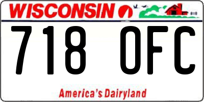 WI license plate 718OFC