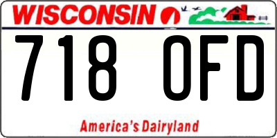 WI license plate 718OFD