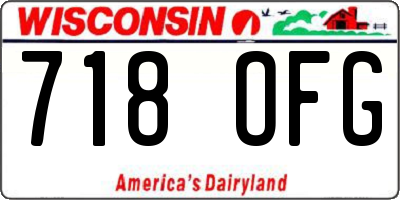 WI license plate 718OFG