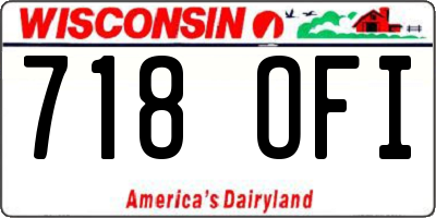 WI license plate 718OFI