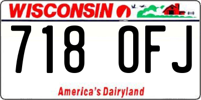 WI license plate 718OFJ
