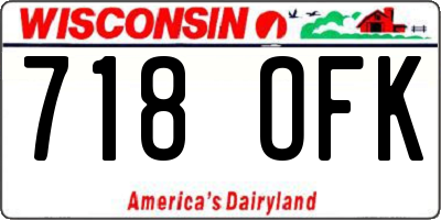 WI license plate 718OFK