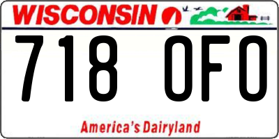 WI license plate 718OFO
