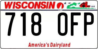 WI license plate 718OFP