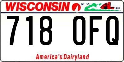 WI license plate 718OFQ