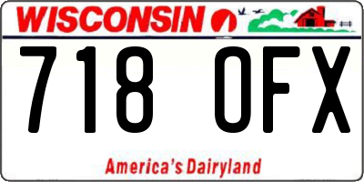 WI license plate 718OFX