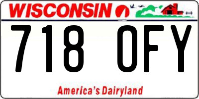 WI license plate 718OFY