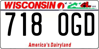 WI license plate 718OGD