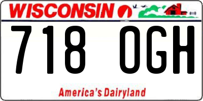 WI license plate 718OGH