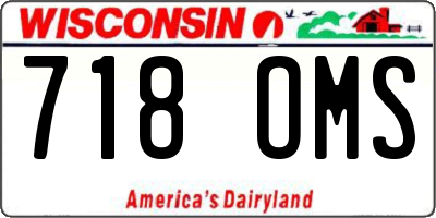 WI license plate 718OMS