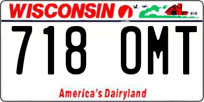 WI license plate 718OMT