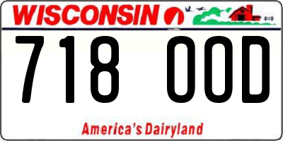 WI license plate 718OOD