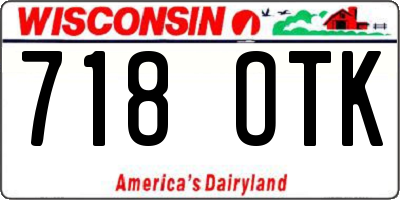 WI license plate 718OTK
