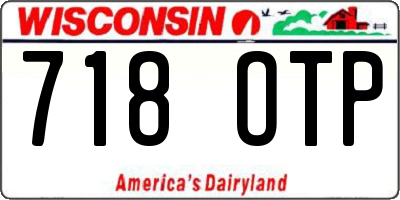 WI license plate 718OTP