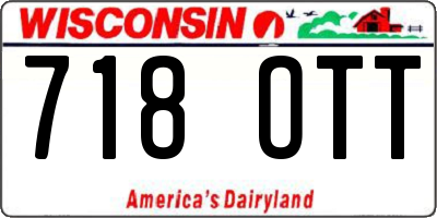 WI license plate 718OTT