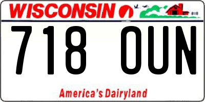 WI license plate 718OUN
