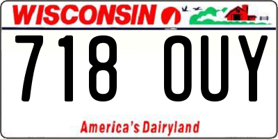 WI license plate 718OUY