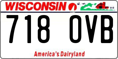WI license plate 718OVB