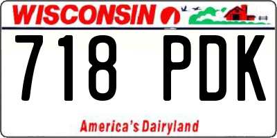 WI license plate 718PDK