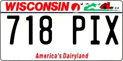WI license plate 718PIX