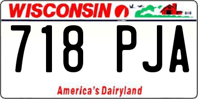 WI license plate 718PJA