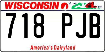 WI license plate 718PJB