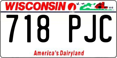 WI license plate 718PJC