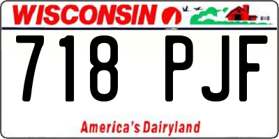 WI license plate 718PJF
