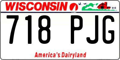 WI license plate 718PJG