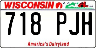 WI license plate 718PJH