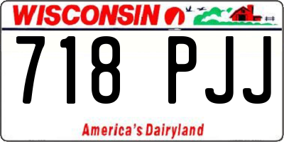 WI license plate 718PJJ