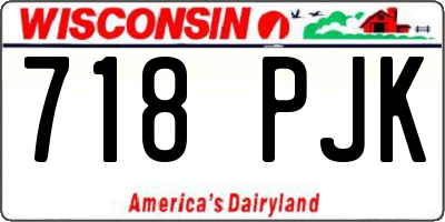 WI license plate 718PJK