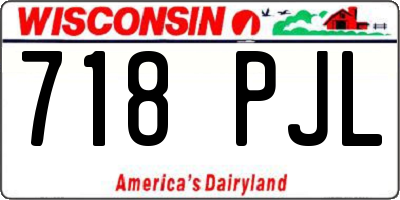 WI license plate 718PJL