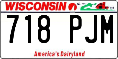 WI license plate 718PJM