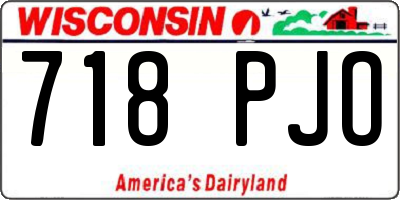 WI license plate 718PJO