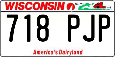 WI license plate 718PJP