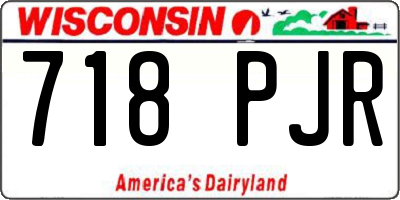 WI license plate 718PJR