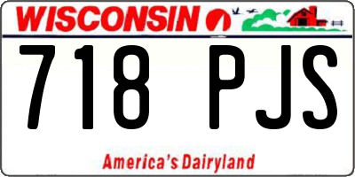 WI license plate 718PJS