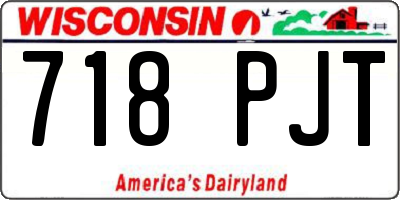 WI license plate 718PJT