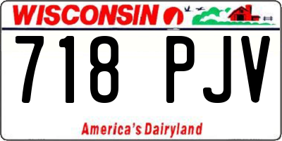 WI license plate 718PJV