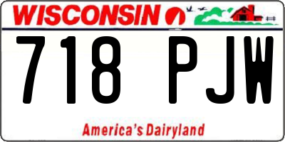 WI license plate 718PJW