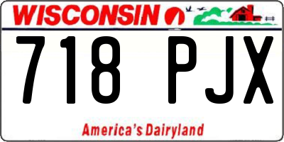 WI license plate 718PJX