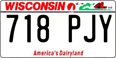 WI license plate 718PJY