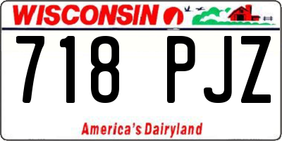 WI license plate 718PJZ