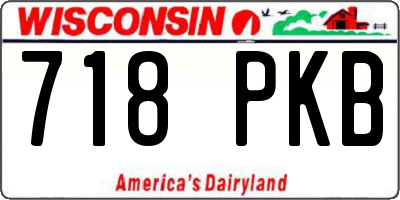 WI license plate 718PKB