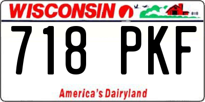 WI license plate 718PKF