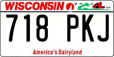 WI license plate 718PKJ