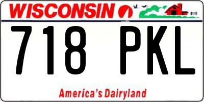 WI license plate 718PKL