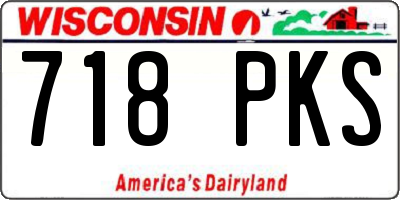 WI license plate 718PKS