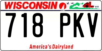 WI license plate 718PKV